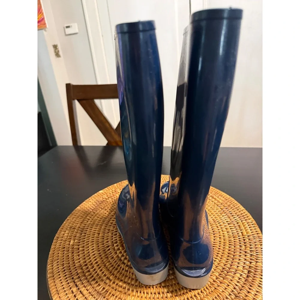 Tingley Kids Navy Blue Rubber Rain Boots Waterproof Glossy Size 5
